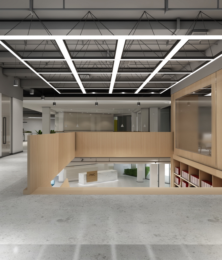 至純科(ke)技(ji)啓東園區(qu)辦(bàn)公(gōng)設(shè)計(ji)裝(zhuang)修 階梯圖書閱覽-pc